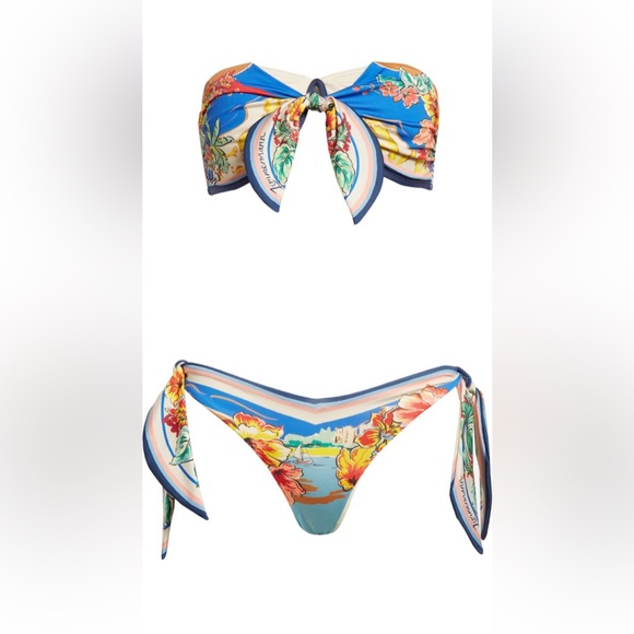 Zimmerman Alight Scarf Tie Two Piece Swimsuit, Size 3 US 10, BRAND NEW,$390 - Picture 7 of 10